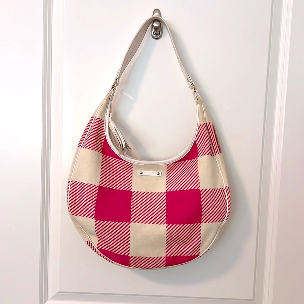 Kate Spade Pink& White Gingham Shoulder Bag